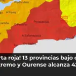 ¡Alerta roja! 13 provincias bajo calor extremo y Ourense alcanza 42°C
