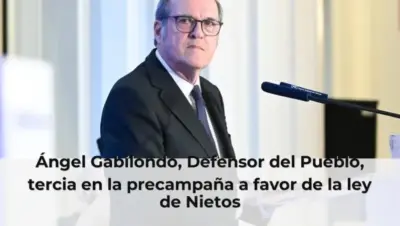 Ángel Gabilondo, Defensor del Pueblo, tercia en la precampaña a favor de la ley de Nietos