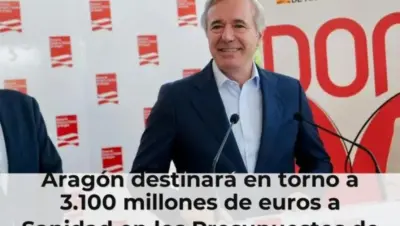 Aragón destinará en torno a 3.100 millones de euros a Sanidad en los Presupuestos de 2027