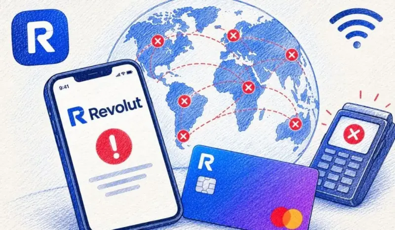 Caída global de Revolut: los usuarios no pueden acceder a sus cuentas ni pagar con tarjeta