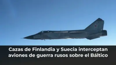Cazas de Finlandia y Suecia interceptan aviones de guerra rusos sobre el Báltico
