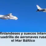 Cazas finlandeses y suecos interceptan una escuadrilla de aeronaves rusas sobre el Mar Báltico