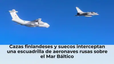 Cazas finlandeses y suecos interceptan una escuadrilla de aeronaves rusas sobre el Mar Báltico