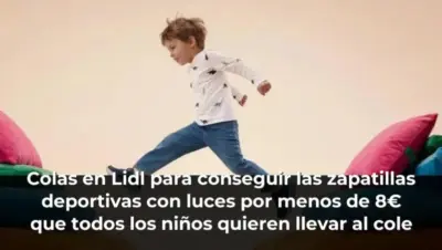 Colas en Lidl para conseguir las zapatillas deportivas con luces por menos de 8€ que todos los niños quieren llevar al c
