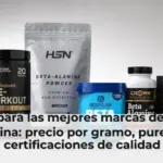 Compara las mejores marcas de Beta Alanina: precio por gramo, pureza y certificaciones de calidad