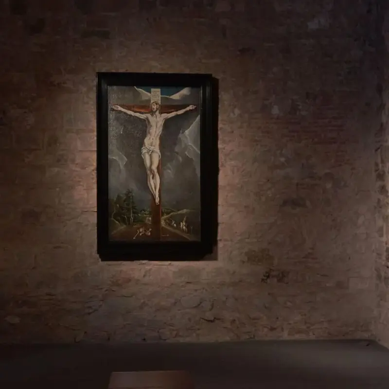 El Greco's Christ painting in museum