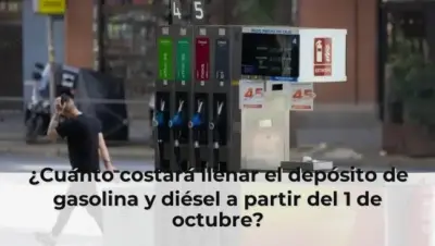 ¿Cuánto costará llenar el depósito de gasolina y diésel a partir del 1 de octubre?