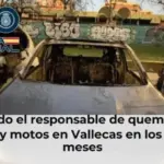 Detenido el responsable de quemar siete coches y motos en Vallecas en los últimos meses