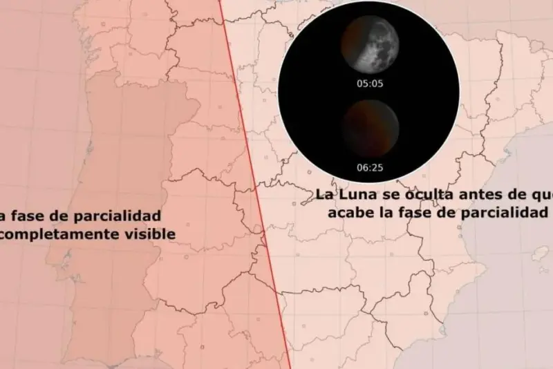 Eclipse parcial de Luna en España: cuándo será y a qué hora podrá verse