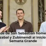 El alcalde de San Sebastián homenajea a Oyarzabal y Zubimendi al inicio de la Semana Grande