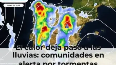 El calor deja paso a las lluvias: comunidades en alerta por tormentas fuertes