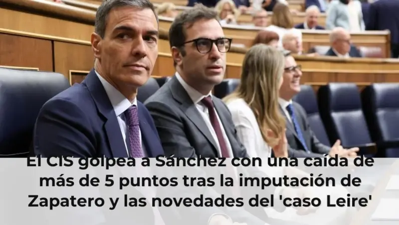 El CIS golpea a Sánchez con una caída de más de 5 puntos tras la ...