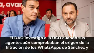 El DAO investigó a la UCO cuando sus agentes aún comprobaban el origen de la filtración de los WhatsApps de Sánchez y Áb