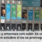 El descuento al diésel se agota en una semana y amenaza con subir 24 céntimos en octubre si no se prorroga