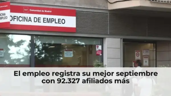 El empleo registra su mejor septiembre con 92.327 afiliados más
