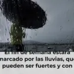 El fin de semana estará marcado por las lluvias, que pueden ser fuertes y con tormenta en la Comunitat Valenciana