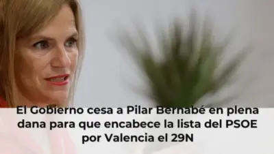 El Gobierno cesa a Pilar Bernabé en plena dana para que encabece la lista del PSOE por Valencia el 29N