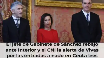 El jefe de Gabinete de Sánchez rebajó ante Interior y el CNI la alerta de Vivas por las entradas a nado en Ceuta tres dí