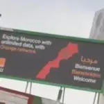 El polémico cartel de Orange en la AP-7 con un mapa que incluye el Sáhara Occidental en Marruecos