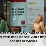 El paro cae en mayo y marca su menor nivel en este mes desde 2007 impulsado por los servicios