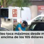 El petróleo toca máximos desde mayo por encima de los 105 dólares