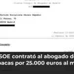 El PSOE contrató al abogado de las cloacas por 25.000 euros al mes