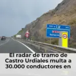 El radar de tramo de Castro Urdiales multa a 30.000 conductores en su primer año de funcionamiento