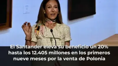 El Santander eleva su beneficio un 20% hasta los 12.405 millones en los primeros nueve meses por la venta de Polonia