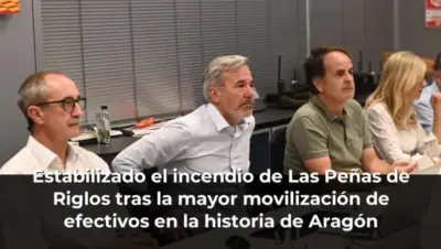 Estabilizado el incendio de Las Peñas de Riglos tras la mayor movilización de efectivos en la historia de Aragón