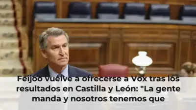 Feijóo vuelve a ofrecerse a Vox tras los resultados en Castilla y León: "La gente manda y nosotros tenemos que obedecer"