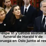 Felipe VI y Letizia asisten al funeral de Harald V de Noruega en Oslo junto al resto de la realeza europea