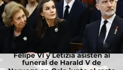 Felipe VI y Letizia asisten al funeral de Harald V de Noruega en Oslo junto al resto de la realeza europea