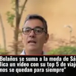 Félix Bolaños se suma a la moda de Sánchez y publica un vídeo con su top 5 de viajes: 