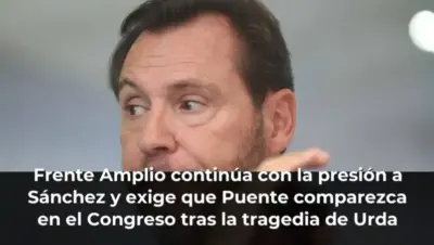 Frente Amplio continúa con la presión a Sánchez y exige que Puente comparezca en el Congreso tras la tragedia de Urda