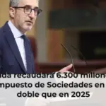 Hacienda recaudará 6.300 millones más por el impuesto de Sociedades en 2026, el doble que en 2025