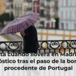¿Hasta cuándo lloverá en Madrid? El pronóstico tras el paso de la borrasca procedente de Portugal