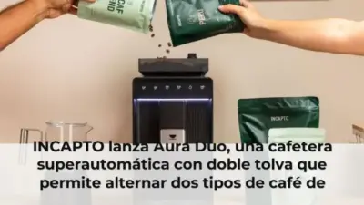 INCAPTO lanza Aura Duo, una cafetera superautomática con doble tolva que permite alternar dos tipos de café de especiali