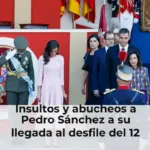 Insultos y abucheos a Pedro Sánchez a su llegada al desfile del 12 de octubre en Madrid