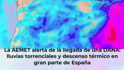 La AEMET alerta de la llegada de una DANA: lluvias torrenciales y descenso térmico en gran parte de España