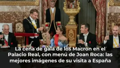 La cena de gala de los Macron en el Palacio Real, con menú de Joan Roca: las mejores imágenes de su visita a España