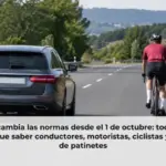 La DGT cambia las normas desde el 1 de octubre: todo lo que tendrán que saber conductores, motoristas, ciclistas y usuarios de patinetes