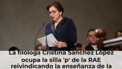 La filóloga Cristina Sánchez López ocupa la silla 'p' de la RAE reivindicando la enseñanza de la gramática española en l