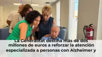 La Generalitat destina más de dos millones de euros a reforzar la atención especializada a personas con Alzheimer y sus