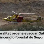 La Generalitat ordena evacuar Gátova por el incendio forestal de Segorbe