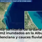La huella territorial de la dana Adam: 67 km2 inundados en la Albufera valenciana y cauces fluviales
