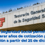 La Seguridad Social permitirá recuperar años de cotización para la jubilación a partir del 25 de diciembre