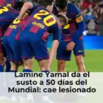Lamine Yamal da el susto a 50 días del Mundial: cae lesionado tras marcar de penalti ante el Celta