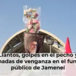 Llantos, golpes en el pecho y llamadas de venganza en el funeral público de Jameneí