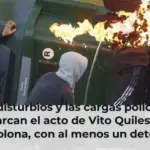 Los disturbios y las cargas policiales marcan el acto de Vito Quiles en Pamplona, con al menos un detenido