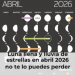 Luna llena y lluvia de estrellas en abril 2026 no te lo puedes perder